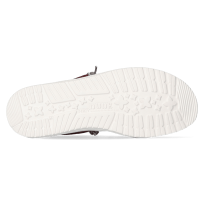 Wally Sox Triple Needle Heren Instappers Karanda Red