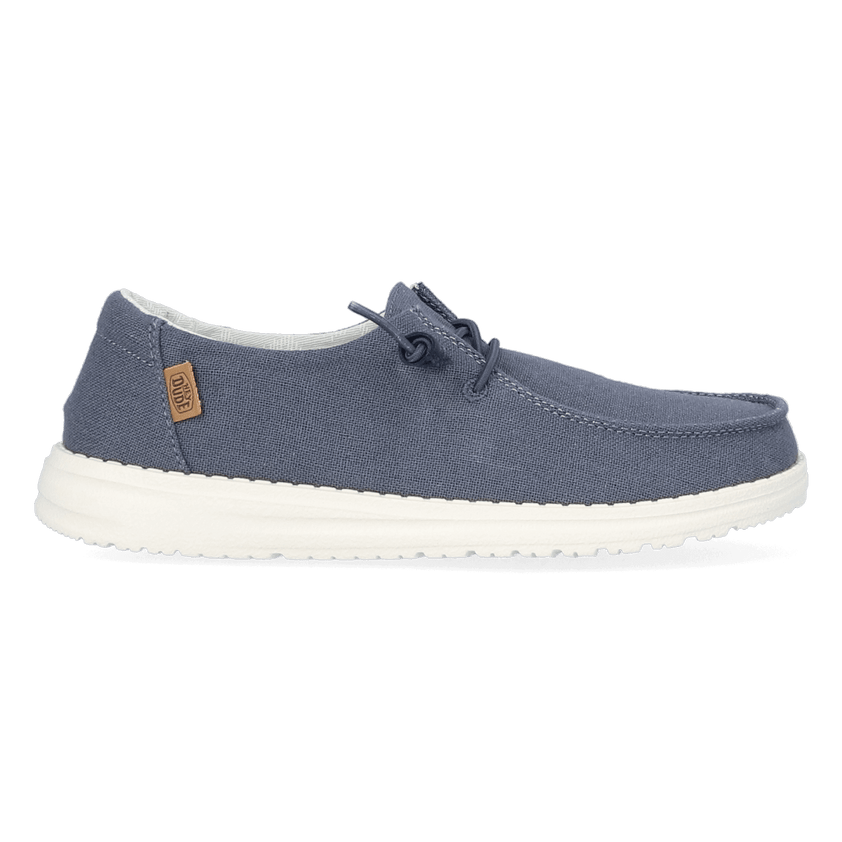 Wendy Chambray Dames Instappers Navy White