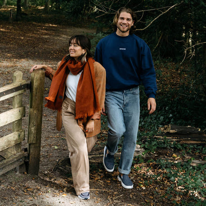 Sunapee Craft Linen Heren Instappers Navy