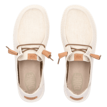 Wendy Washed Canvas Dames Instapper Cream