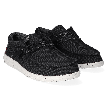 Wally Sport Mesh Heren Instappers Black/White