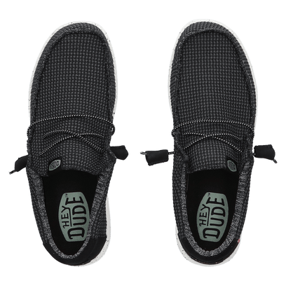 Wally Sport Mesh Heren Instappers Black/White