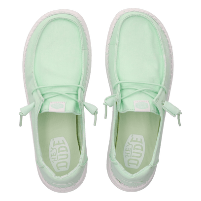 Wendy Stretch Canvas Dames Instappers Bay Blue