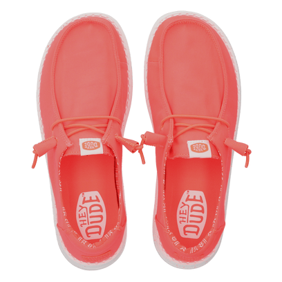 Wendy Stretch Canvas Dames Instappers Fiery Coral