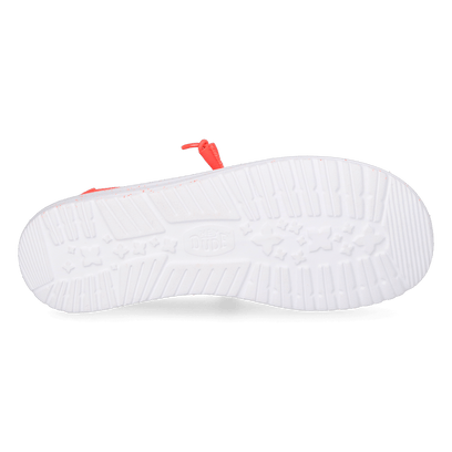 Wendy Stretch Canvas Dames Instappers Fiery Coral