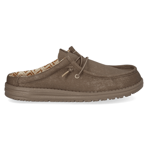 Wally Slip Canvas Heren Instappers Walnut Wally Slip Canvas Heren Instappers Walnut