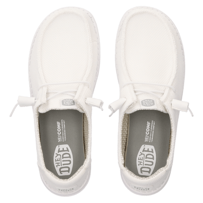 Wendy Stretch Sox Dames Instappers Stone White