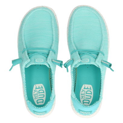 Wendy Stretch Sox Dames Instappers Ceramic Blue