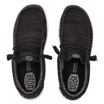 Wally Stretch Sox Heren Instappers Black/White