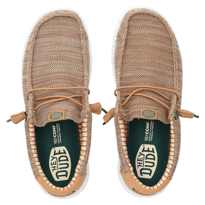 Wally Stretch Sox Heren Instappers Bone Brown/Multi