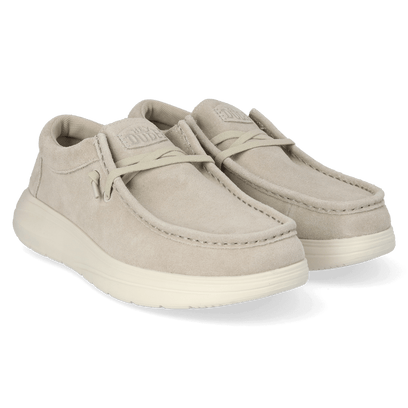 Wally Comf Suede Heren Instappers Stone Grey/Silver Birch