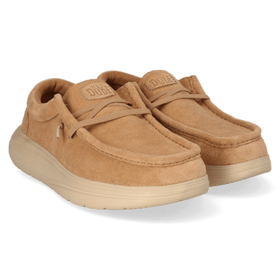 Wally Comf Suede Heren Instappers Tobacco Brown/Irish Cream
