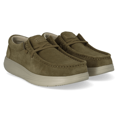 Wally Comf Suede Heren Instappers Dark Olive/Stone Grey