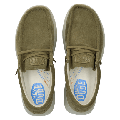 Wally Comf Suede Heren Instappers Dark Olive/Stone Grey