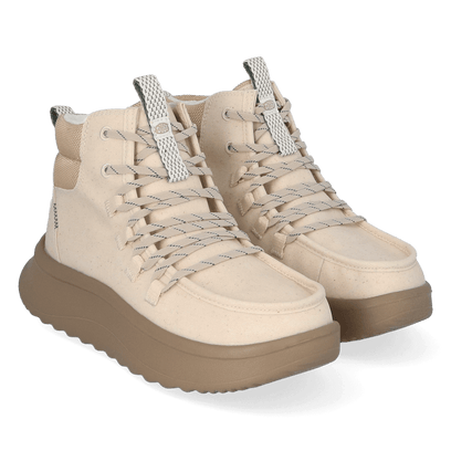 Wendy Apres Coated Twill Dames Boots Ivory