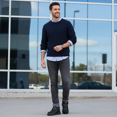 HEYDUDE Wally Mid GripR Classic Heren Instappers Black/Black