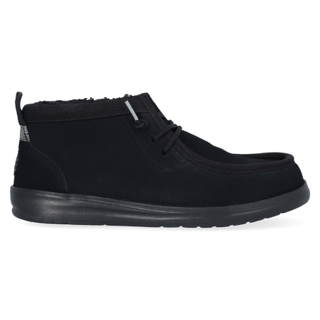 Wally Mid GripR Warmth Heren Instappers Suede Black/Black Wally Mid GripR Warmth Heren Instappers Black/Black