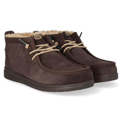 Wally Mid GripR Warmth Heren Instappers Mole Brown