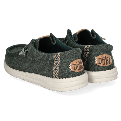 Wally Jute Heren Instappers Sea Green