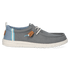 Wally Craft Linen Heren Instappers Monument Grey/Faded Denim