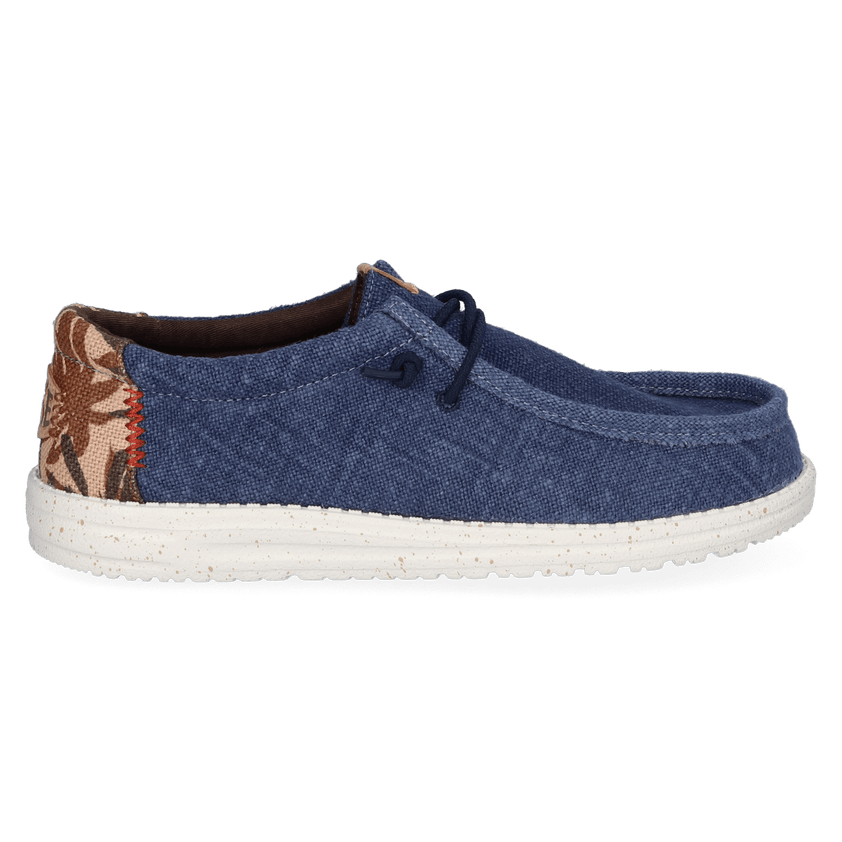 Wally Palm Jute Heren Instappers Navy Blazer/Chili Red