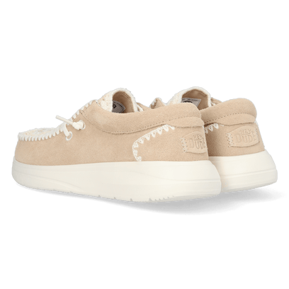 Wendy Comf Suede Crochet Dames Instappers Irish Cream/Multi