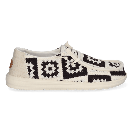 Wendy Cottage Crochet Dames Instappers Black/Multi Wendy Cottage Crochet Dames Instappers Black/Multi