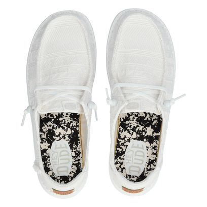 Wendy Crochet Lace Dames Instappers White