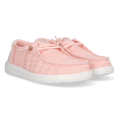 Wendy Crochet Lace Dames Instappers Pale Pink