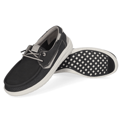 Welsh Grip Classic Mesh Heren Loafers Black/Storm Grey