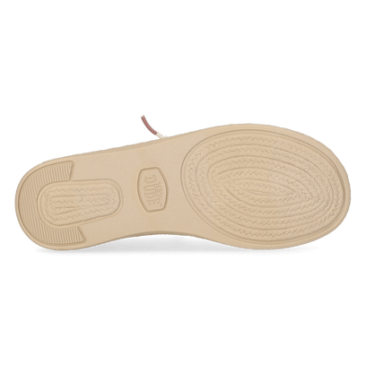 Wendy Espadrille Retro Palm Dames Instappers Pale Pink/White