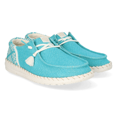 Wendy Funk Coastal Jute Dames Instappers Ceramic Blue