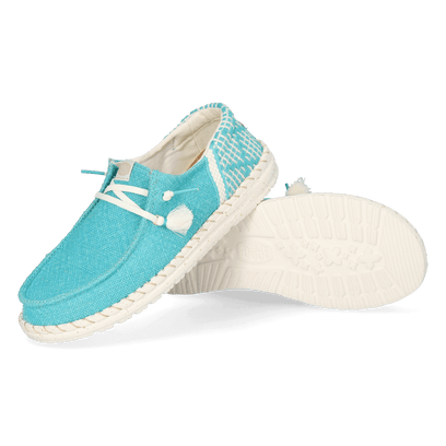 Wendy Funk Coastal Jute Dames Instappers Ceramic Blue