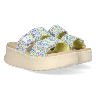 Delray Slide Surf Baja Dames Slippers Blue Multi
