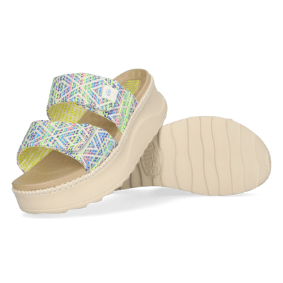 Delray Slide Surf Baja Dames Slippers Blue Multi