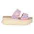 Delray Slide Surf Baja Dames Slippers Blue/Pink Multi