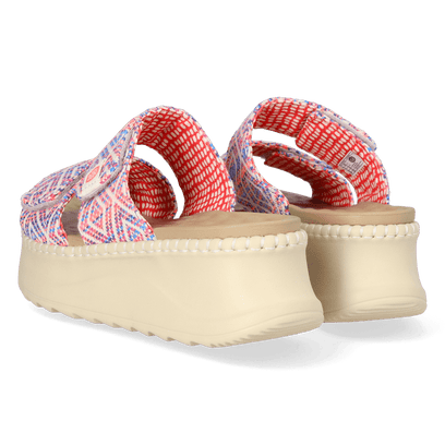 Delray Slide Surf Baja Dames Slippers Blue/Pink Multi