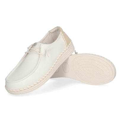 Wendy Espadrille Woven Dames Instappers White
