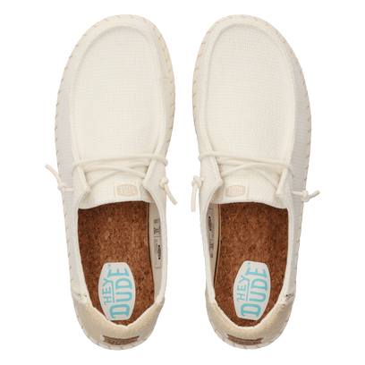 Wendy Espadrille Woven Dames Instappers White