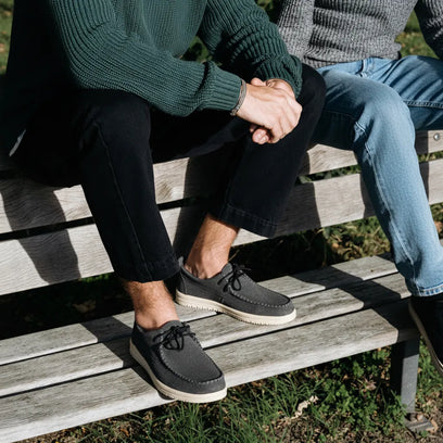 HEYDUDE Wally NXT Moc Heren Mocassins Suede Black/Wood Ash