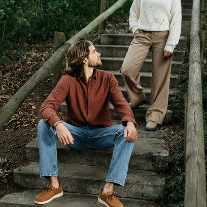 HEYDUDE Wally NXT Moc Heren Mocassins Suede Spice Brown/Wood Ash