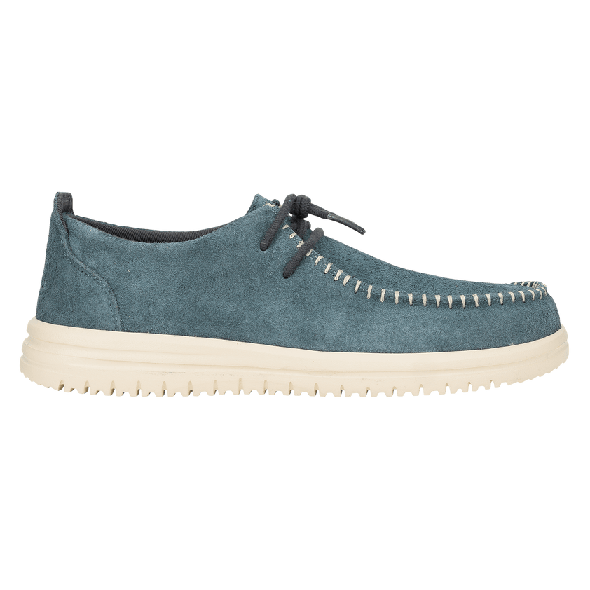 Wally NXT Heren Mocassins Suede Stormy Blue/Wood Ash