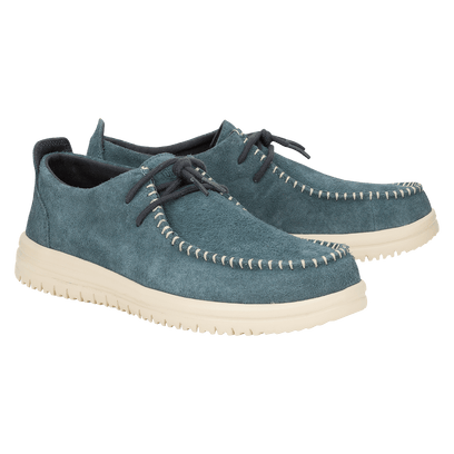Wally NXT Heren Mocassins Suede Stormy Blue/Wood Ash