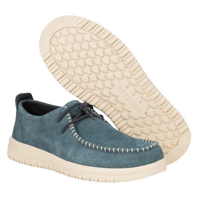 Wally NXT Heren Mocassins Suede Stormy Blue/Wood Ash