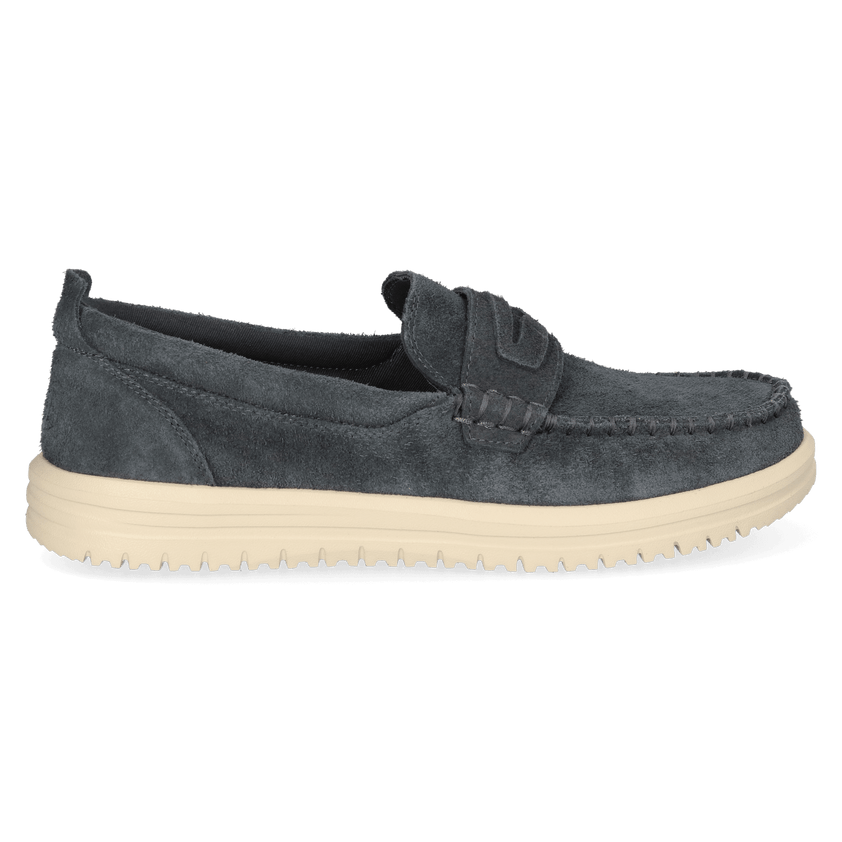 Wally NXT Heren Loafers Suede Black/Wood Ash