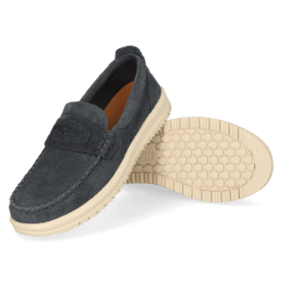 Wally NXT Heren Loafers Suede Black/Wood Ash
