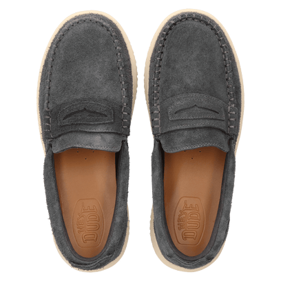 Wally NXT Heren Loafers Suede Black/Wood Ash