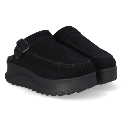 Delray Clog Suede Dames Instappers Black
