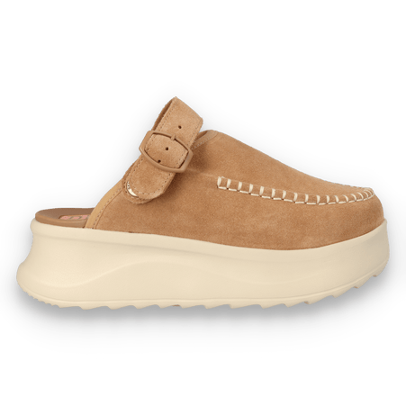 Delray Clog Suede Dames Instappers Tan Delray Clog Suede Dames Instappers Tan