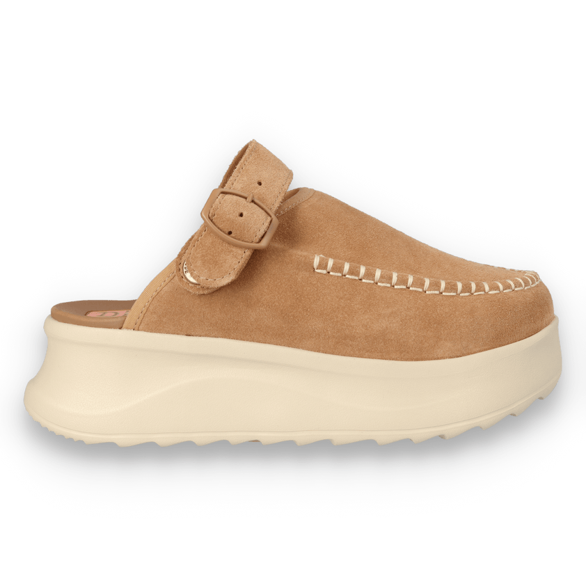 Delray Clog Suede Dames Instappers Tan